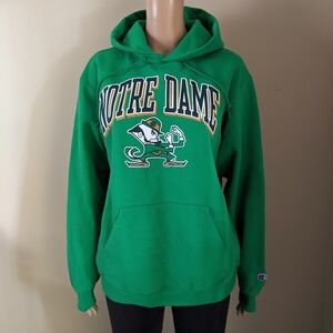 Champion University Notre Dame Fighting Irish Green Hoodie, Men's Medium